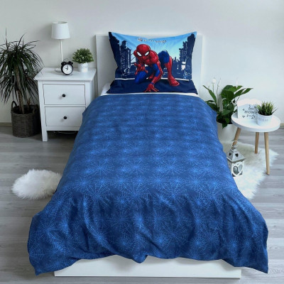 Bavlněné povlečení 140x200 + 70x90 cm - Spider-man Blue 04