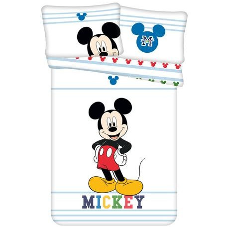Bavlněné povlečení do postýlky 135x100 + 40x60 - Mickey color baby