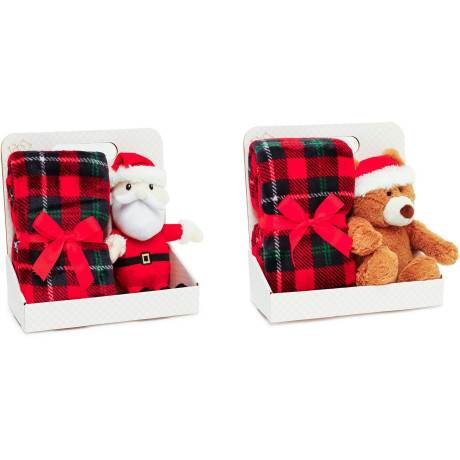 Deka Lapland 75x90 dárkové balení s plyšovým Santou