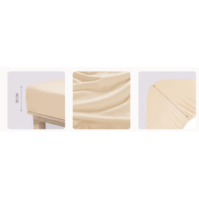 Jersey Lycra prostěradlo Andrea Simone boxspring - Kávová (Pink Tint 12-1204)