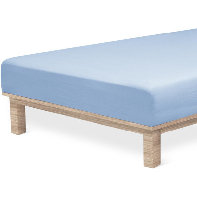 Jersey Lycra prostěradlo Andrea Simone boxspring - Modrá (Della Robbia Blue 16-4020)