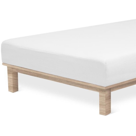 Jersey prostěradlo Andrea Simone 35 cm boxspring roh - Bílá