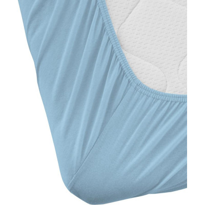 Prostěradlo Jersey bavlna IDEAL - Světlá modrá